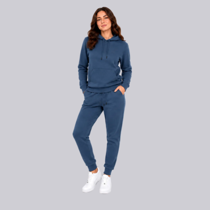 Women's Premium Pullover Hoodie & Jogger Tracksuit Navy