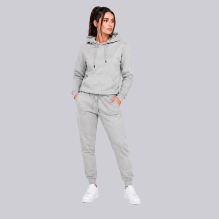Women's Premium Pullover Hoodie & Jogger Tracksuit Charcoal